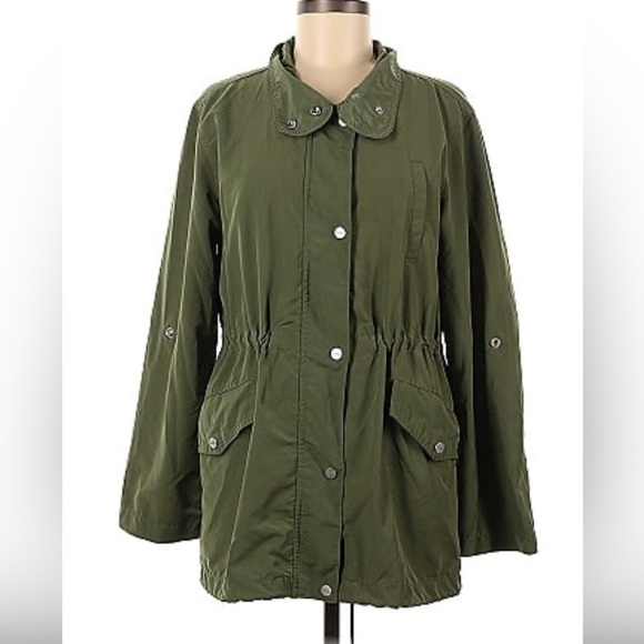 Sanctuary Women’s Green Anorak Utility Jacket Adjustable‎ sleeve size Medium - Picture 1 of 16